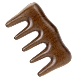 WOONEKY Natural Wood Wide Tooth Hair Comb Static for Ergonomic Design Smooth Stimulates Scalp Circulation Durable and Practical Hair Tool