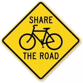World Graphix Share The Road Safety Sticker Decal 5" x 5" Cycling Bicycle Trek Mountain Bike