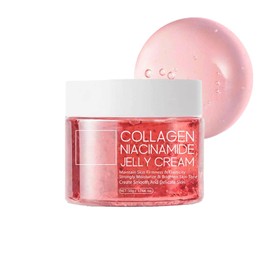 Collagen Jelly Face Cream - Collagen Face Cream with Niacinamide & Hydrolyzed Collagen - Face Cream for Women - Face Moisturiser Revitalise Dull Skin & Deep Hydrating - Day & Night Cream for Women
