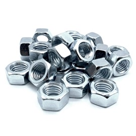 DOJA Barcelona Nuts | 50 Hex Nuts M4 | 3.2 x 7 mm | Galvanised Steel | Nuts for Bolts, Threaded Nuts, Couplings, Adjustment and Fasteners for Indoor and Outdoor Use