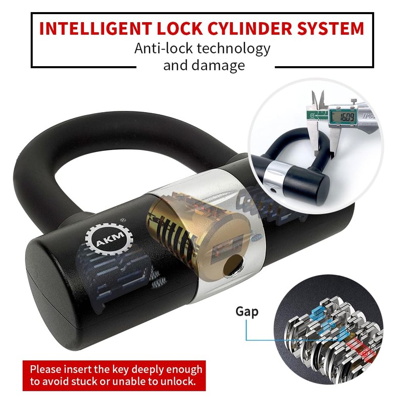 AKM Bike Lock Chain Lock 120cm/4ft Heavy Duty Durable 10mm