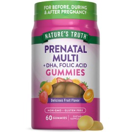 Nature's Truth Prenatal Multivitamin Gummies | with DHA & Folic Acid | 60 Count | Fruit Flavor | Non-GMO & Gluten Free Supplement