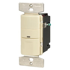 Eaton VS306U-A 600-Watt 3-Way & single Pole Infrared Wall Mount Vacancy Sensor, Almond,