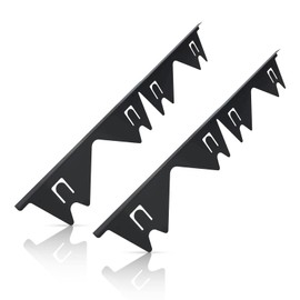 JAMHEXOU 2 Pack Stove Gap Covers Stainless Steel Black, Stove Gap Filler, Stove Counter Gap Covers, Oven Side Gap Filler, Stove Guard, Adjustable Length 14.2" to 28.4"