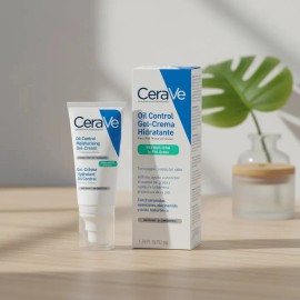 CeraVe Oil Control Gel-Crema Hidratante Oil Control Matificante para Rostro, para uso Diario, tipo de Piel Mixta a Grasa, Fórmula Ultra-Ligera con Ácido Hialurónico, 52 ml