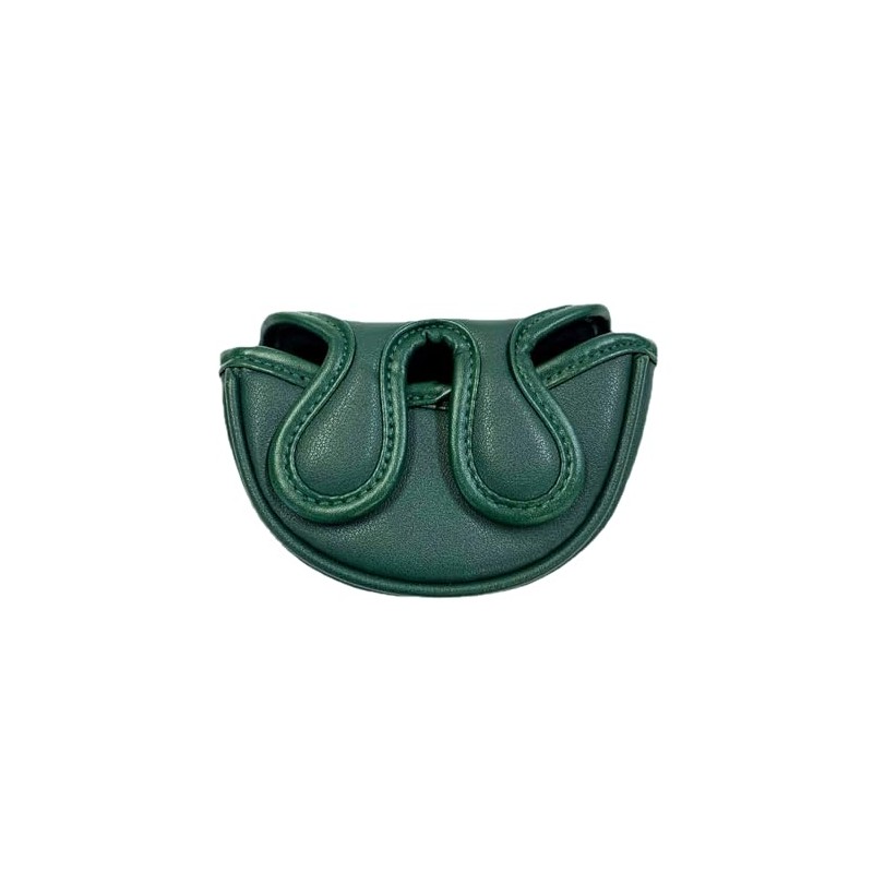 Golf Headcover Putter Cover Mallet Magnetic Closure Center Shaft Clover