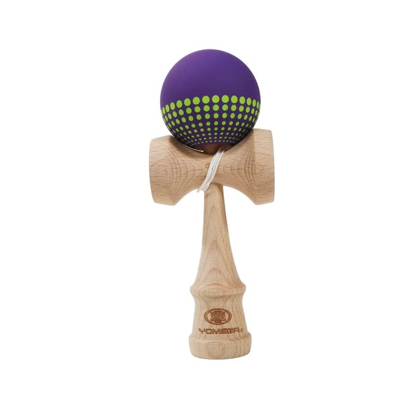 Yomega Pro Model Kendama – The Traditional Japanese Toss and Catch Skill Game with Rubberized Paint for Easier Skill Building Play. (Purple)