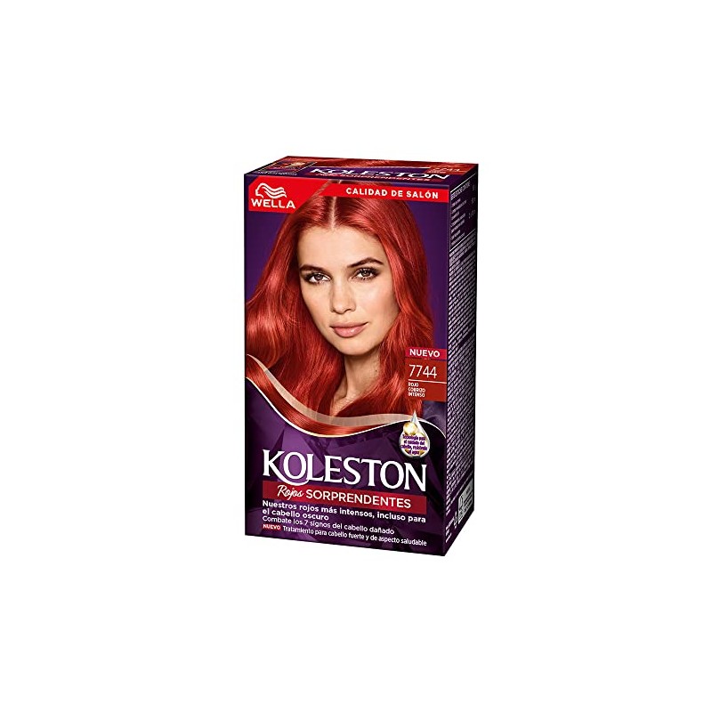 Koleston Tinte Permanente 7744 Rojo Cobrizo Intenso, 70 ml -