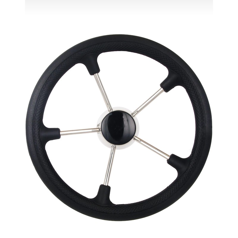 Mojiate 13.5" Boat Steering Wheel with PU Foam Cover, Stainless