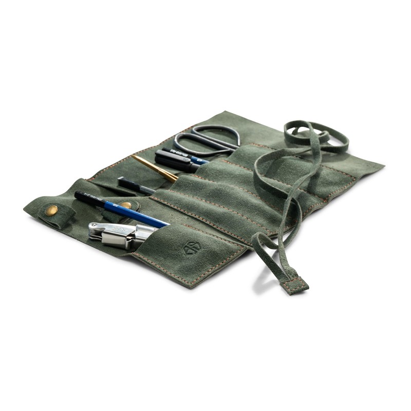 Angus Stoke Leather Roll Bag for Pens, Brushes and Accessories