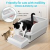 2PACK XXL Stainless Steel Litter Box with Lid, Extra High