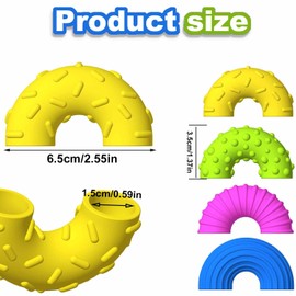 Fidget Toys, Textured Sensory Toys Suitable for Kids and Adults, Containing 4 Soft Noodles, Autism Sensory Toys， Stress-Relieving Essential for The Classroom and Travel