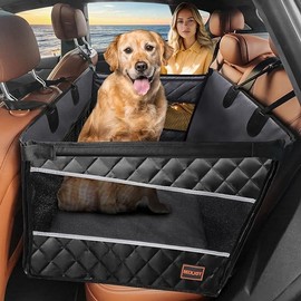 Dog Car Seat For Large Medium Dogs, Back Seat Extender for Dogs, Waterproof Dog Carseat, Dog Car Seat Medium Sized Dog, Car Hammock for Dogs-Storage Pocket, Pet Seat Cover for Cars/SUV/Truck(L)