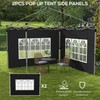 Outsunny Gazebo Side Panels with Window for 3x3(m) or 3x4m