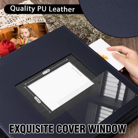 Photo Album 4x6 1000 Photos, Leather Cover Extra Large Capacity Wedding Family Graduation Baby Anniversary Vacation Birthday Christmas Holds 4x6 Pictures(Blue, 1000 Pockets)