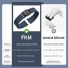 ULLCHRO Fluororubber Watch Strap - Fast Release Cut-to-Size 18mm 19mm