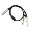 6.35mm Splitter Cable Female to Dual Male Gold Plated Plug