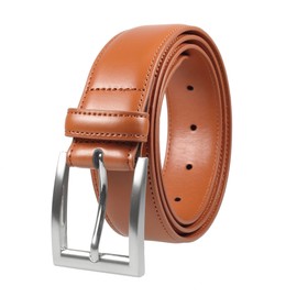 Gelante Men's Classic Dress Leather Belt G2064 Orange Brown M