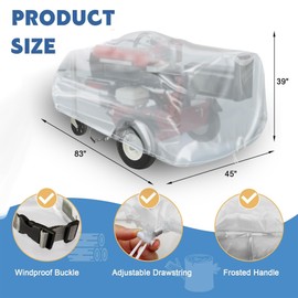 IndigoTempest9 Log Splitter Cover, for 15–45-ton Gas or Electric Log Splitters, 83" x 45" x 39", Weather Resistant Storage Cover, Easy to Clean,Plastic Cover