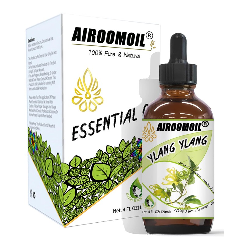 Natural Ylang-Ylang Essential Oil with Dropper - Skin Aroma Diffuser