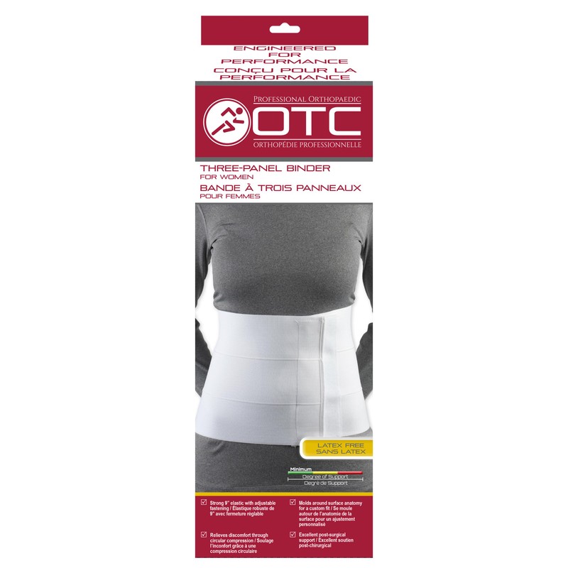 OTC Abdominal Binder for Women, Three-Panel Body, 9-Inch Elastic