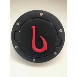 Fish Hook in 3D - Black with RED for Jeep Wrangler JK/JKU flag Gas Cap - UFO