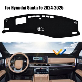 JJMY For Hyundai Santa Fe 24-25 Non-Slip Dash Cover Mat Dashboard Carpet 1pc
