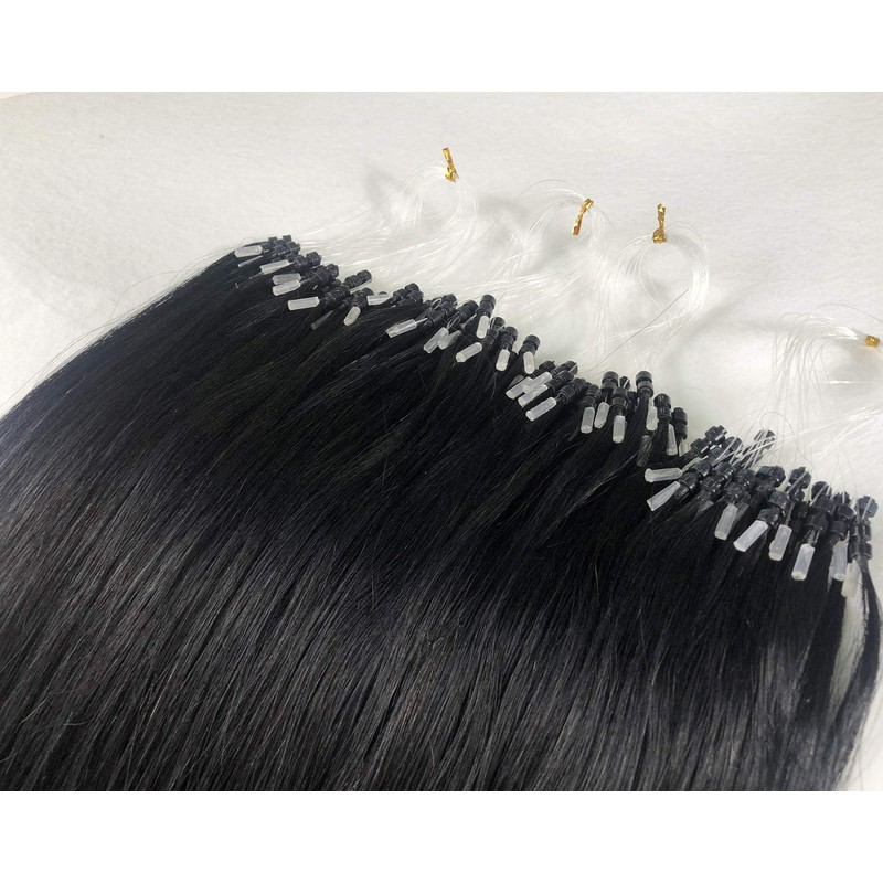 GOOFIT Hair Extensions Micro Loop Human Hair Extensions Remy Hair