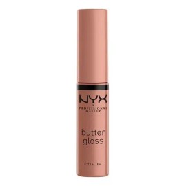Labial Líquido Nyx Butter Gloss Cobertura Ligera A Media 8ml Color Madeleine                                                                          