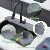 33inch Kitchen Sink Splash Guard Mat,Silicone Material Protects Faucet Handle