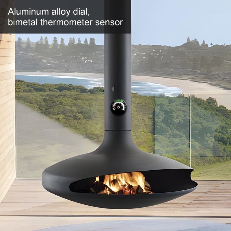 SIGANDG Fireplace Thermometer, Magnetic Oven Thermometer, Fireplace Thermometer, for Wood