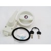 CR-MOESANCO® Motorhome or Caravan White Entry Lock with Handle and