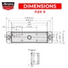 Abrams Flex Series (Amber/White) 18W - 6 LED Snow Plow