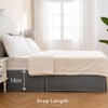 MIYE Pleated Waffle Weave Bed Skirt, Tailored Dust Ruffle 16