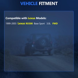 Maxfavor CV Axle Front fit for 1999 2000 2001 2002 2003 Lexus RX300 Base Sport FWD 3.0L V6, CV Joint Axle Assembly Front Driver Passenger (Left Right) Side