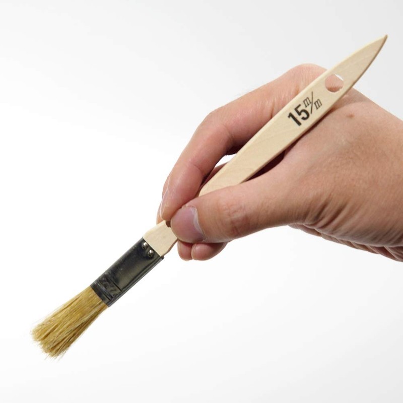 Hake City Brush Gold Roll Rack Brush, Wooden Handle, White