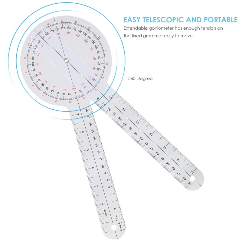 Goniometer Set 3 Pieces of 6/8/12 Inch Occupational Physical Therapy