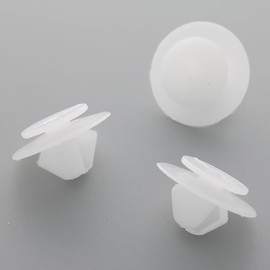 VVO Fasteners- White Plastic Rear Wheel Arch Flares and Moulding Trim Clips for Peugeot 208, 2008, (Pack of 10)