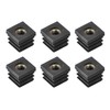 sourcing map 6Pcs Inserts for Square Tubes with M8-1.25mm Thread,