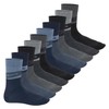Footstar Men's Motif Socks (10 Pairs) Cotton Socks with Various