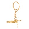 Mini Bassoon Shape Key Chain Adorable Brass Key Ring Pendant