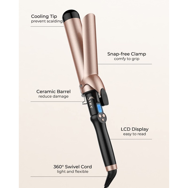 1 3/4 Inch Extra Long Barrel Curling Iron, 1.75 Large