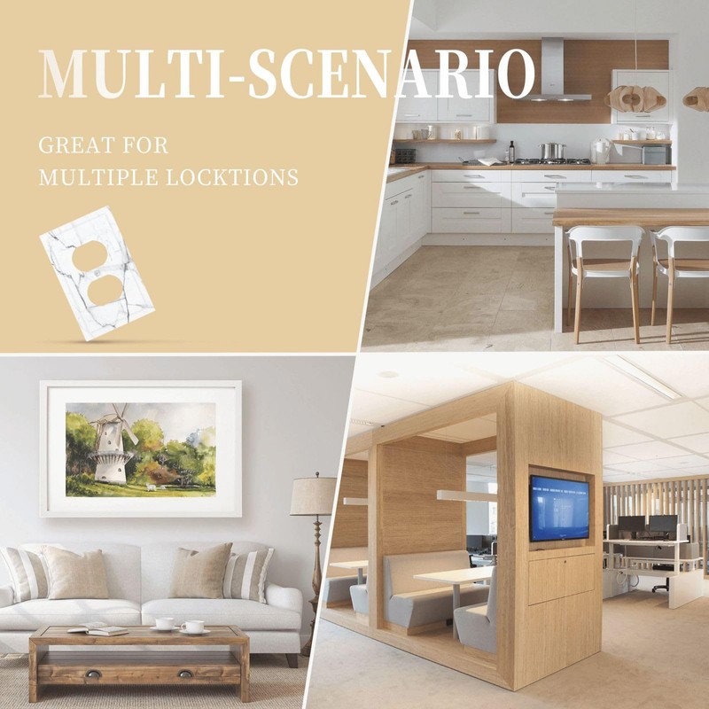 Lhdlnn White Marble Outlet Covers Decorative Light Switch Cover Wall