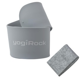 YogiRock Yoga Mat Slap Band with Anti-Trace Felt and Snack Wrap Band (Gray)