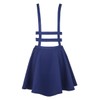 EXCHIC Minifalda Plisada con Tirantes para Mujer, Azul Marino, XL