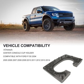 UCkasayfy Center Console Cup Holder Armrest Replacement Compatible with Ford F150 2004-2014 Grey(Hard Plastic NOT Padded)