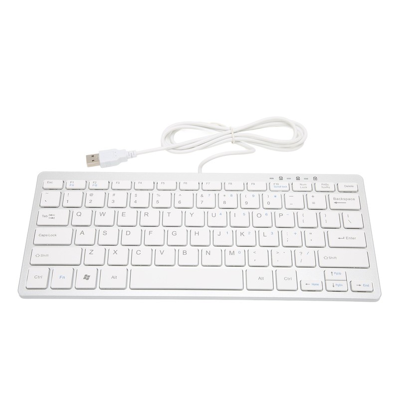 Mini Keyboard Mini Ultra Thin 78 Keys USB Wired Keyboard