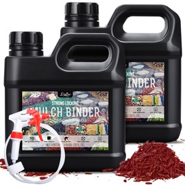 Mulch Glue - 0.5 Gallon / 64oz Mulch Adhesive Gravel Binder with Applicator for Landscaping, Garden - Non Toxic Ready to Use Landscape Lock Glue Mulches Stabilizer for Pea Gravel, Rock, Stones, Bark