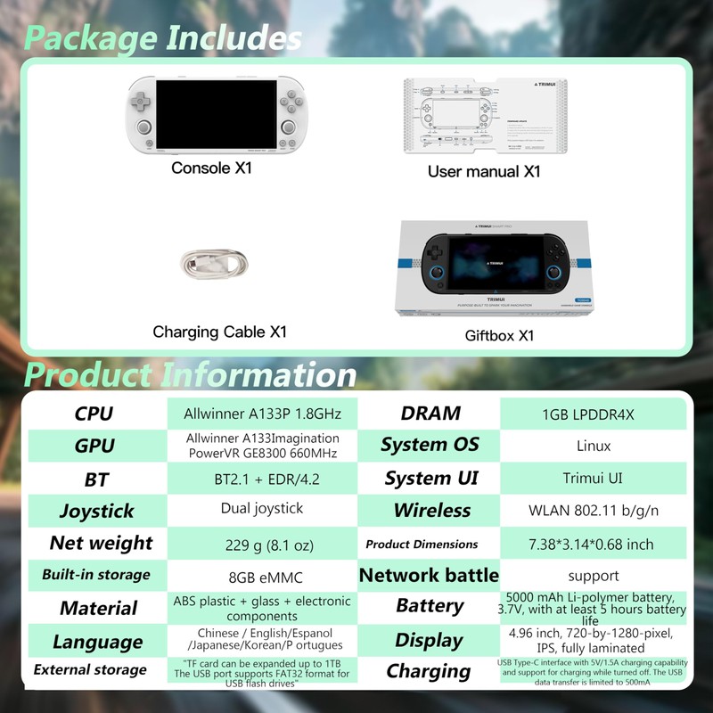 Trimui Smart Pro Handheld Game Console, Retro Hand Held Video