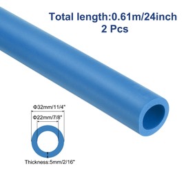 MECCANIXITY 2pcs Pipe Insulation Foam Tube Lagging Insulation 22mm(7/8") ID 32mm(1 1/4") OD 24" Heat Preservation for Antifreeze Insulation, Handle Grip, Blue